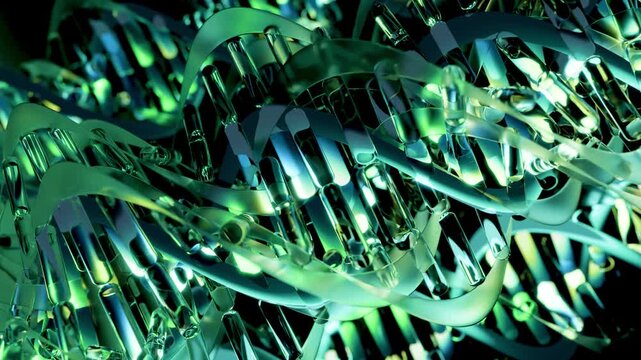 Advanced Sustainable DNA Technology, DNA chain, Artificial Intelligence AI, Deoxyribonucleic acid, Environmental technology, green energy, standard DNA stock photo