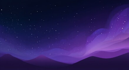 Night sky over purple mountains (1)