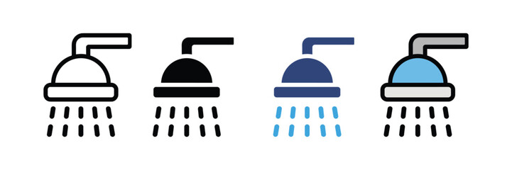 collection of shower icon. vector illustration