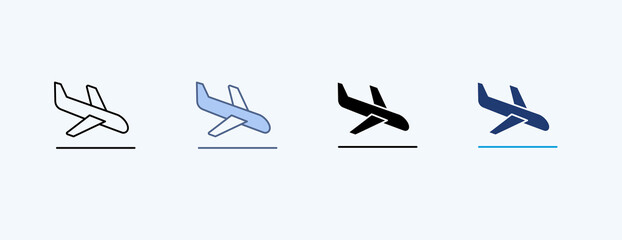 Landing Multiple Icon Illustration Vector © Siti