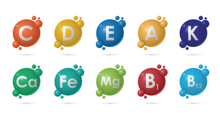 Vitamins and minerals alphabetical representation © MDNURUL