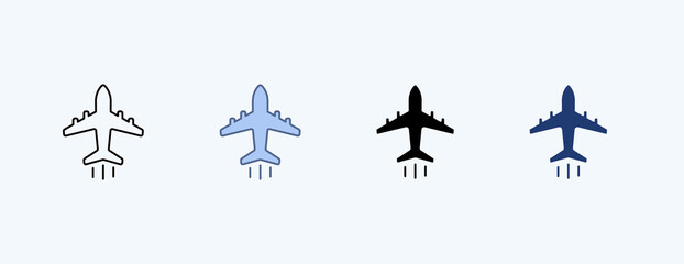 Plane Multiple Icon Illustration Vector