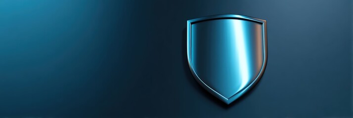A sleek, modern shield design symbolizing protection and security in digital communication.