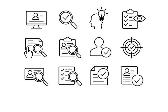 Vector summary validation correctness review submit icon info verification detail icons remote