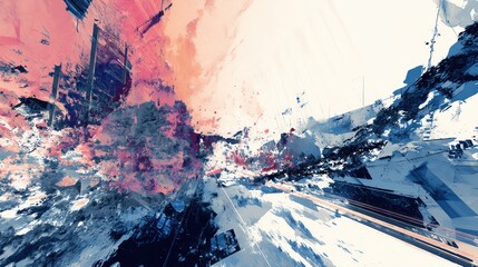 Abstract digital artwork showcasing vibrant colors and dynamic shapes.