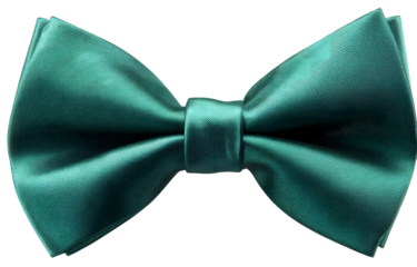 A teal colored bow tie with a textured dotted pattern is displayed