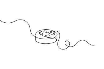 Obraz premium Minimalist food icon continuous one line drawing and isolate outline vector illustration design