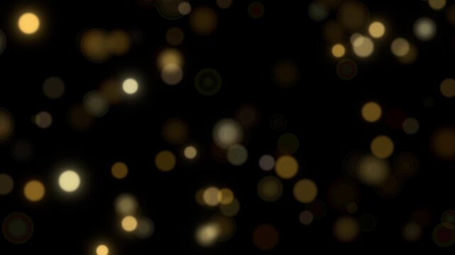 gold light defocused bokeh backgrounds particles loop