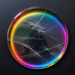 Abstract vector background featuring colorful glowing circles and magic motion effects with blue energy waves on a black space backdrop for a tech design wallpaper