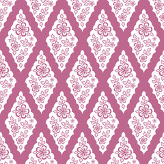 Vector seamless pattern with flowers. Template for wallpaper, wrapping paper, and textiles.