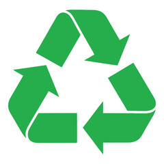 Obraz premium A vibrant green recycling symbol representing environmental sustainability and resource conservation