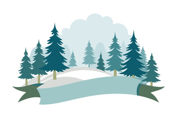 Obraz premium vector illustration of a christmas tree