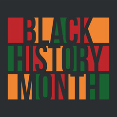 Black History Month. African American History. Celebrated annual. February and October. Poster, card, banner, background. Vector illustration