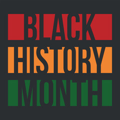Fototapeta premium Black History Month. African American History. Celebrated annual. February and October. Poster, card, banner, background. Vector illustration