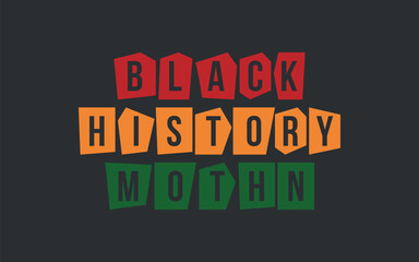 Obraz premium Black History Month. African American History. Celebrated annual. February and October. Poster, card, banner, background. Vector illustration
