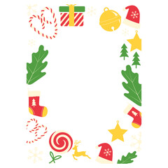 Festive Christmas Frame Border