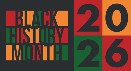 Black History Month. African American History. Celebrated annual. February and October. Poster, card, banner, background. Vector illustration