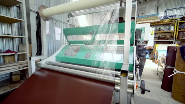 Production Line Of Metal Tile For Roof. Steel Forming Machine In Metalwork
