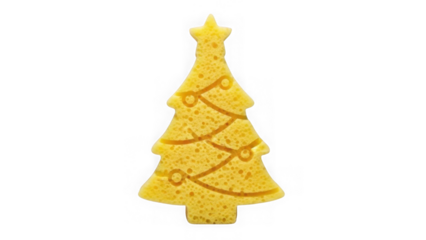 Vibrant yellow Christmas tree decoration with star on top