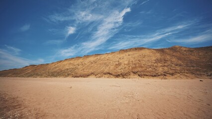 Beautiful hills at Sandy Beach near the town of Primorsky in Crimea.