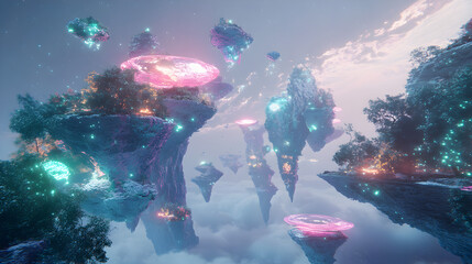 Title: Smart Cityscape with Holographic Data Visualization and 6G Connectivity