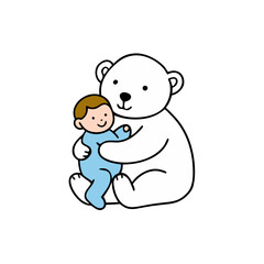 baby with teddy bear