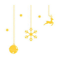 Golden Christmas Hanging Decorations