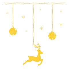 Golden Reindeer Christmas Decor