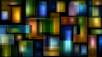 Abstract geometric pattern with glowing lights, featuring interconnected shapes and luminous highlights, creating a futuristic, digital, and visually striking background.
