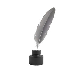 Quill Pen and Inkwell - Vintage Writing Concept