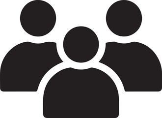Group of people or group of users, friends flat icon for apps and websites