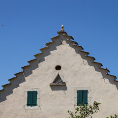 Pignon d'une maison du Vercors