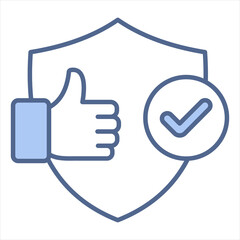 Reliable Blue Icon Vector Illustration