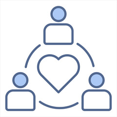 Sincerity Blue Icon Vector Illustration