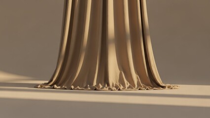 golden curtain in a window