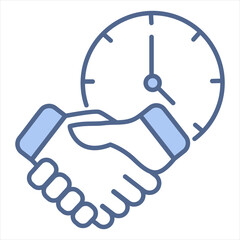 Commitment Blue Icon Vector Illustration