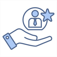 Loyalty Blue Icon Vector Illustration