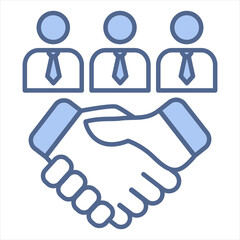 Relationship Blue Icon Vector Illustration