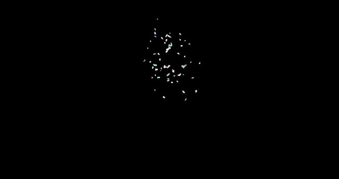 crystal explosion effect on black background