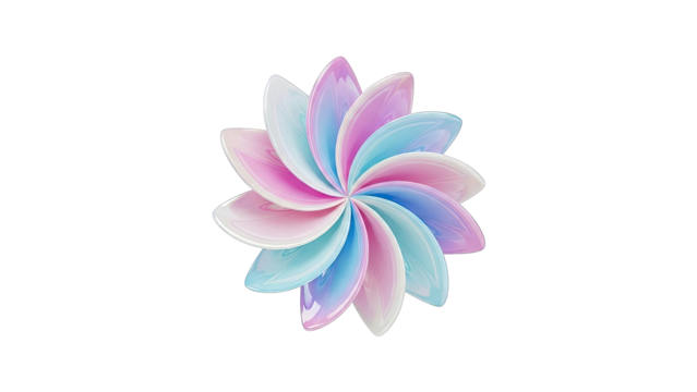 Abstract Swirling Flower with Pastel Colors - Powered by Adobe