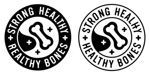 Obraz premium strong bones calcium health icon