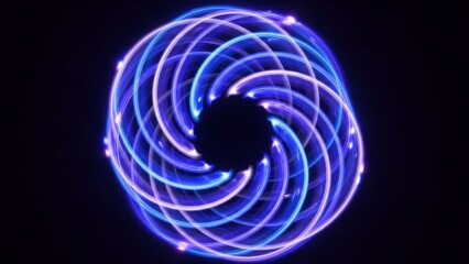 Abstract Light Painting: Circular Swirls