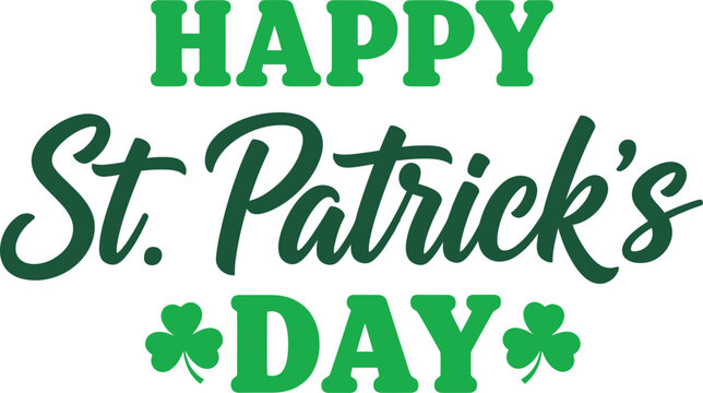 Happy st patrick's day celebration with shamrocks and irish heritage - Powered by Adobe