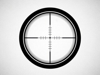 A black crosshair target illustration on a white background symbolizing precision