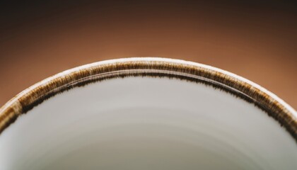 Macro perspective capturing the raw, earthy elegance of a rustic ceramic bowl's textured rim, showcasing intricate artisan craftsmanship and natural glaze details