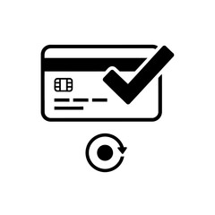 Verified credit card payment isolated on white background