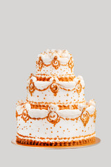 Beautiful cake on a neutral transparent background. For designers, marketers. Popular illustration, object, symbol, texture, pattern holiday.