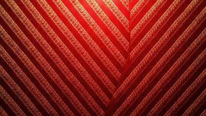 Elegant Red Pattern with Gold Accents and Striped Design