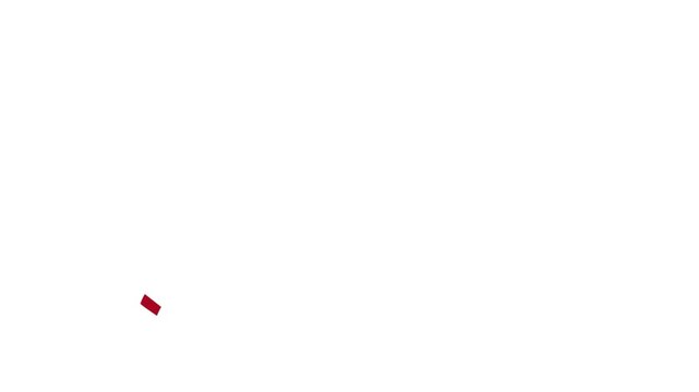 Red ribbon heart shape with elegant flowing curves animation isolated on solid background romantic love concept