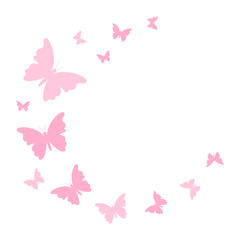 Flying Butterfly Silhouette